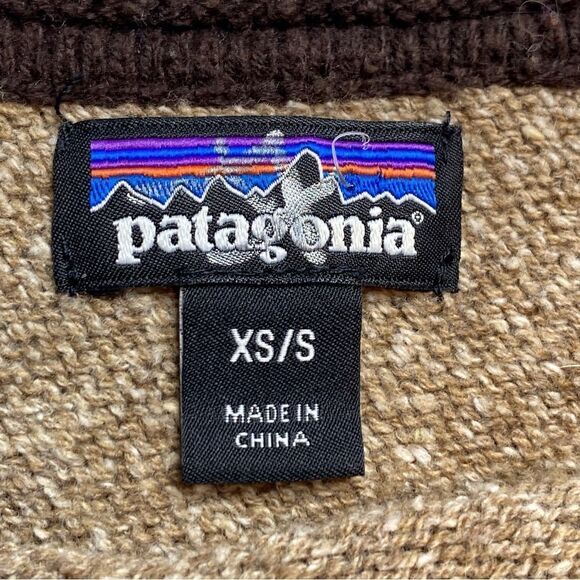 Patagonia Poncho 2 Tone Brown Size XS/S - Picture 3 of 10